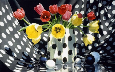 Framed Black And White in Colour Print