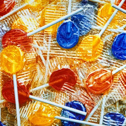 Framed Lollipops Print
