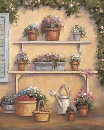 Framed Pot OF Flowers Print