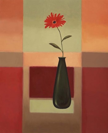 Framed Black Vase 4 Print