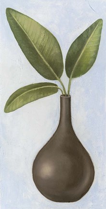 Framed Black On Blue Trio Print