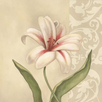 Framed Cream Lily Print