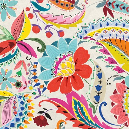 Framed Boho Paisley II Print