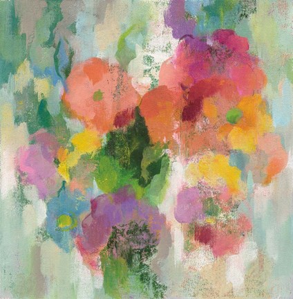 Framed Colorful Garden II Print