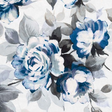 Framed Scent of Roses Indigo III Print