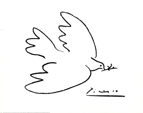 Framed Dove Of Peace Print