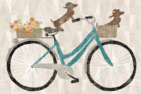 Framed Doxie Ride Print