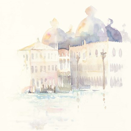 Framed Venice Evening Square Print