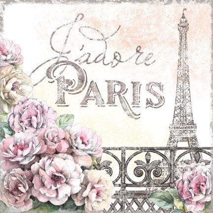 Framed Paris Roses III Print