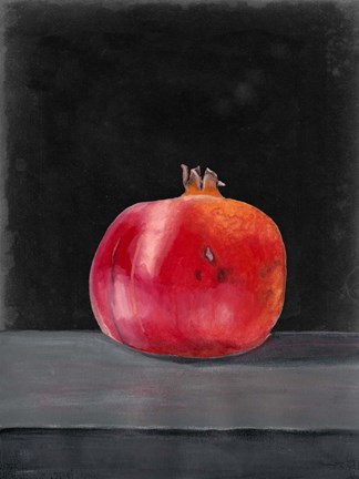 Framed Fruit on Shelf V Print