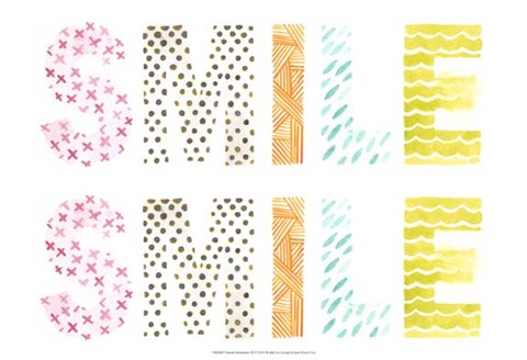 Framed Pattern Sentiment III Print