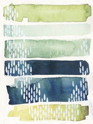 Framed Aqua Streak II Print