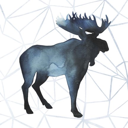 Framed Animal Silhouettes III Print