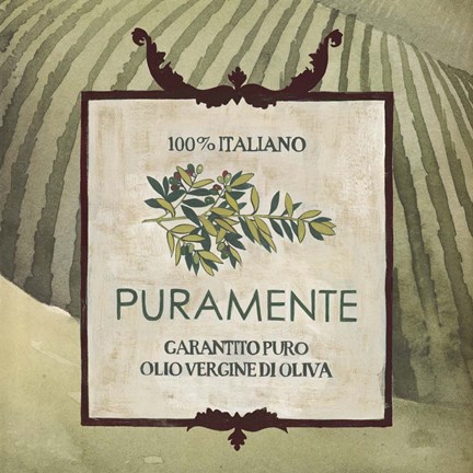 Framed Olive Oil Labels III Print