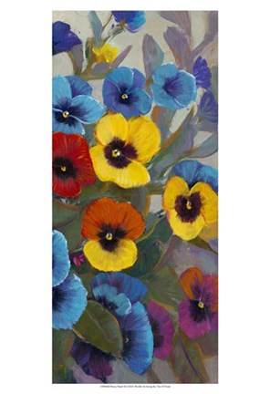 Framed Pansy Panel III Print