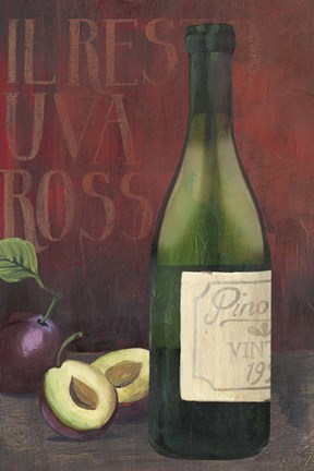 Framed Wine Still Life II Print