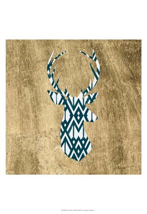 Framed Deco Bust I Print