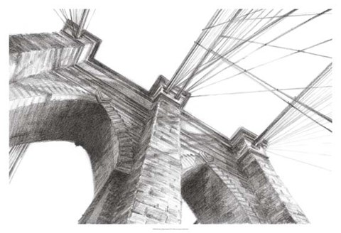 Framed Brooklyn Bridge Panorama Print