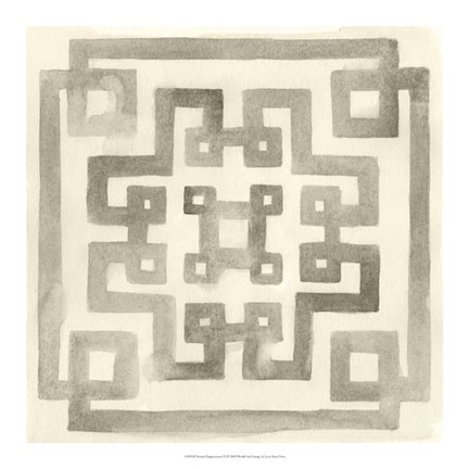 Framed Neutral Impressions VI Print