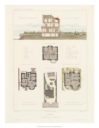 Framed Habitations Modernes V Print