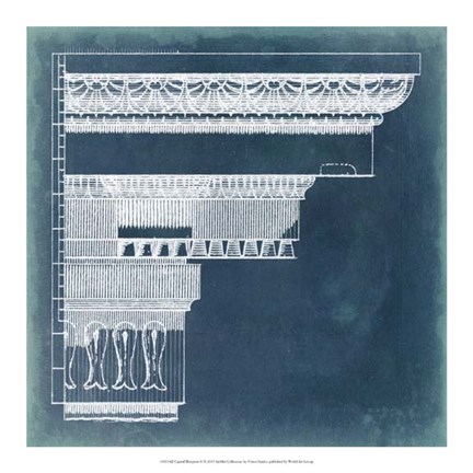 Framed Capital Blueprint II Print