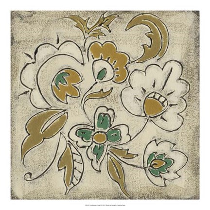 Framed Earthenware Floral III Print