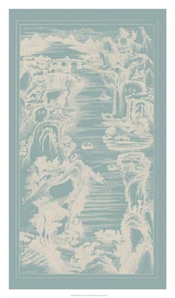 Framed Chinese Bird&#39;s-eye View in Spa I Print