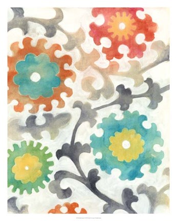 Framed Batik Suzani I Print