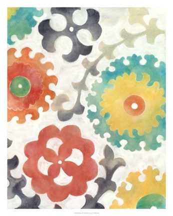 Framed Batik Suzani II Print