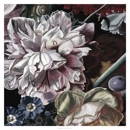 Framed Marsala Bouquet II Print