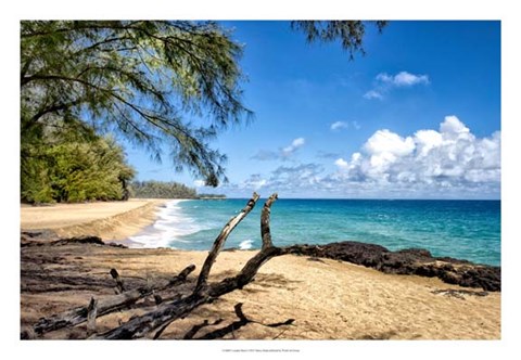 Framed Lumahai Beach Print