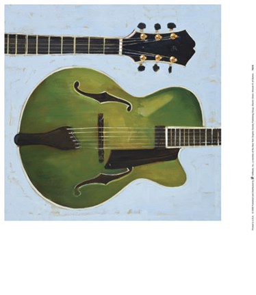 Framed Electric Green Print