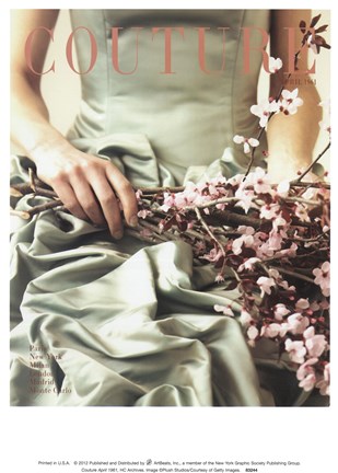 Framed Couture April 1961 Print