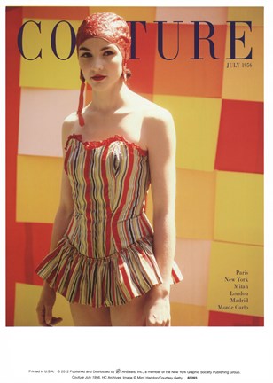 Framed Couture July 1956 Print