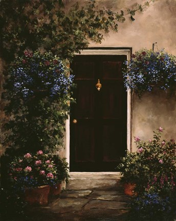 Framed Burgundy Door Print