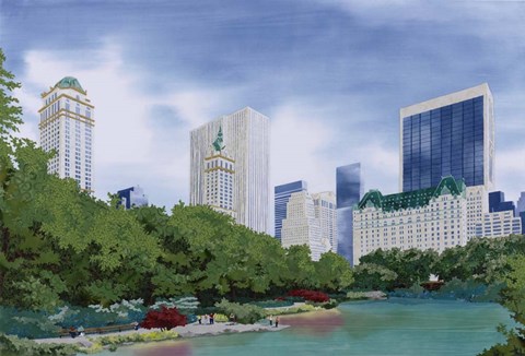 Framed New York City Skyline Print