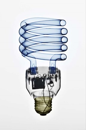 Framed Foco Ahorrador 1 Color Print