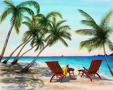 Framed Tropical Vacation Print