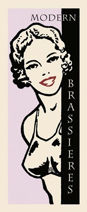 Framed Modern Brassieres Print