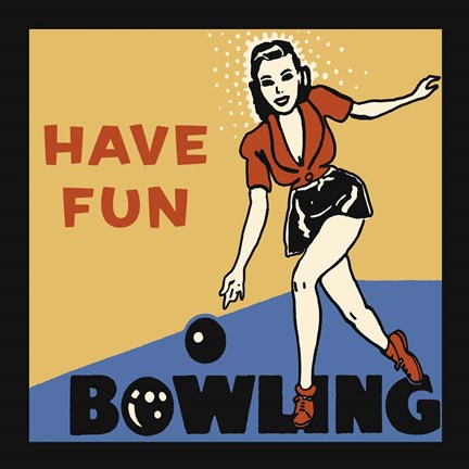Framed Have Fun Bowling Print