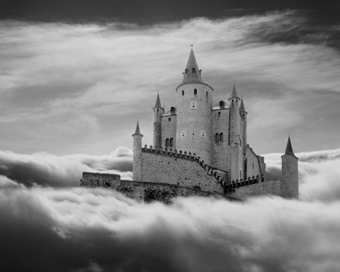 Framed Castle In The Clouds, Segovia, Spain 11 Print
