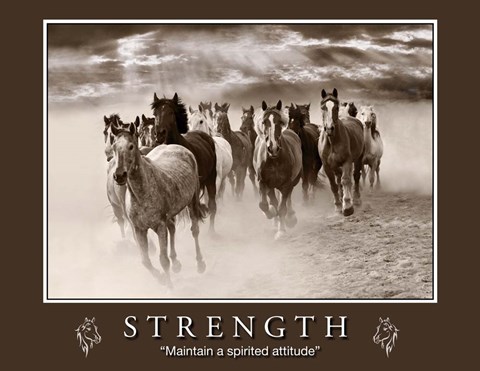 Framed Strength Motivational Print