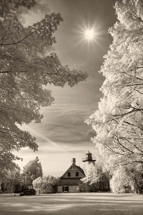 Framed Eagle Bluff Lighthouse #2, Door County, Wisconsin 12 Print