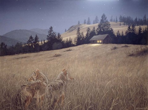 Framed Light In The Window Print