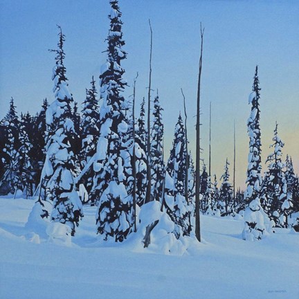 Framed Snowy Forest Print