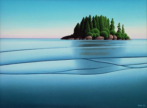 Framed Coastal Island Print