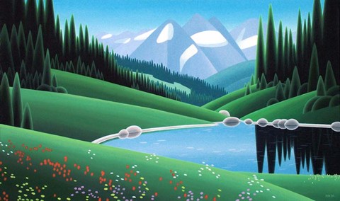 Framed Apine Vista Print