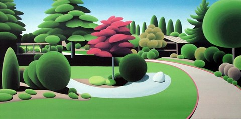 Framed Saanich Hospital Garden Print