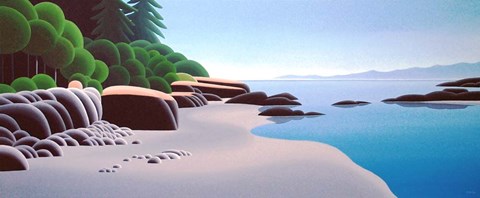 Framed Witty's Lagoon - Left Print