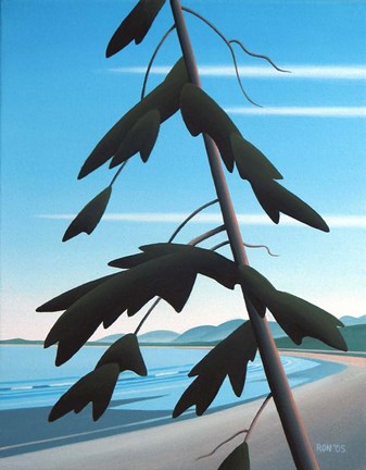 Framed Leaning Fir Print